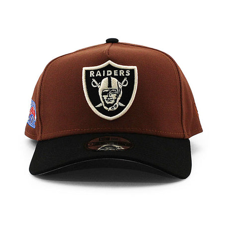 ニューエラ キャップ 9FORTY スベガス レイダース NFL SUPER BOWL XVIII GREY BOTTOM A-FRAME SNAPBACK CAP BROWN