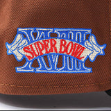 ニューエラ キャップ 9FORTY スベガス レイダース NFL SUPER BOWL XVIII GREY BOTTOM A-FRAME SNAPBACK CAP BROWN