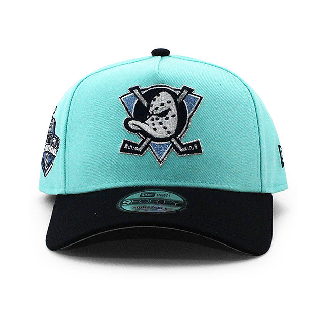 ニューエラ キャップ 9FORTY アナハイム ダックス NHL 2003 STANLEY CUP CHAMPIONS GREY BOTTOM A-FRAME SNAPBACK CAP MINT