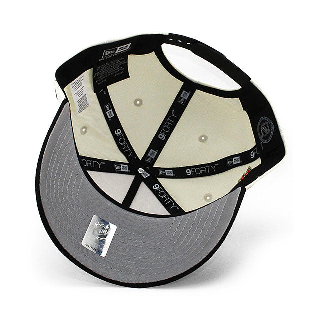 ニューエラ キャップ 9FORTY アナハイム ダックス NHL 30TH GREY BOTTOM A-FRAME SNAPBACK CAP CREAM