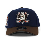 ニューエラ キャップ 9FORTY アナハイム ダックス NHL 30TH GREY BOTTOM A-FRAME SNAPBACK CAP NAVY