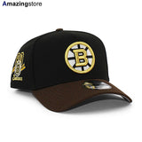 ニューエラ キャップ 9FORTY ボストン ブルーインズ NHL 80TH GREY BOTTOM A-FRAME SNAPBACK CAP BLACK
