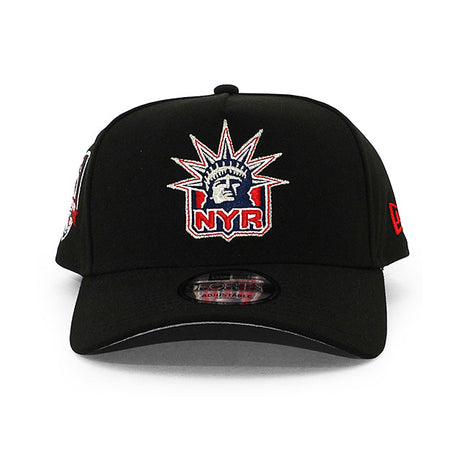 ニューエラ キャップ 9FORTY ニューヨーク レンジャース NHL 85TH GREY BOTTOM A-FRAME SNAPBACK CAP BLACK