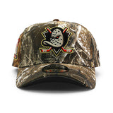 ニューエラ キャップ 9FORTY アナハイム ダックス NHL 30TH GREY BOTTOM A-FRAME SNAPBACK CAP REAL TREE CAMO