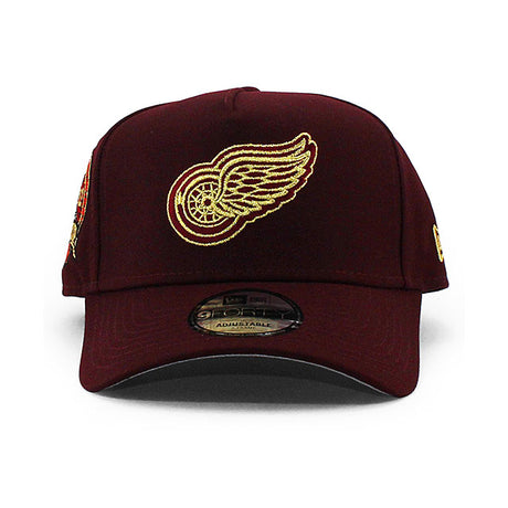 ニューエラ キャップ 9FORTY デトロイト レッドウィングス NHL 2002 STANLEY CUP GREY BOTTOM A-FRAME SNAPBACK CAP MAROON