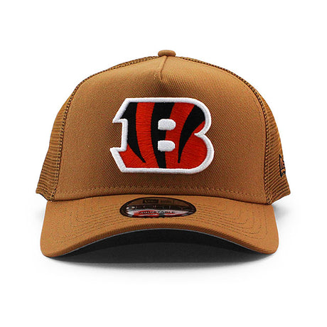 ニューエラ メッシュキャップ 9FORTY シンシナティ ベンガルズ NFL A-FRAME TRUCKER MESH CAP TAN