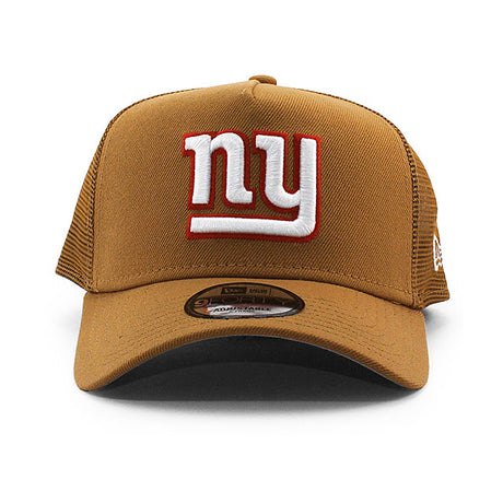 ニューエラ メッシュキャップ 9FORTY ニューヨーク ジャイアンツ NFL A-FRAME TRUCKER MESH CAP TAN