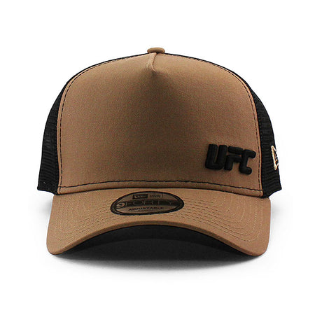 ニューエラ メッシュキャップ 9FORTY UFC FLAWLESS A-FRAME TRUCKER MESH CAP KHAKI