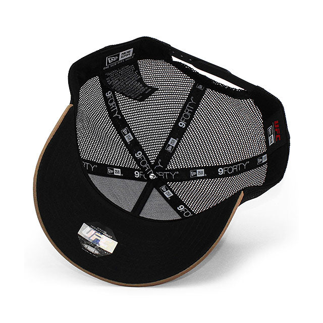 ニューエラ メッシュキャップ 9FORTY UFC FLAWLESS A-FRAME TRUCKER MESH CAP KHAKI