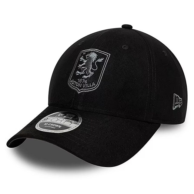 ニューエラ 海外取寄 キャップ 9FORTY アストン ヴィラ FC PREMIER LEAGUE FAUX SUEDE SNAPBACK CAP BLACK