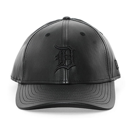 ニューエラ 9FORTY M-CROWN デトロイト タイガース MLB PU LEATHER SNAPBACK CAP BLACKOUT