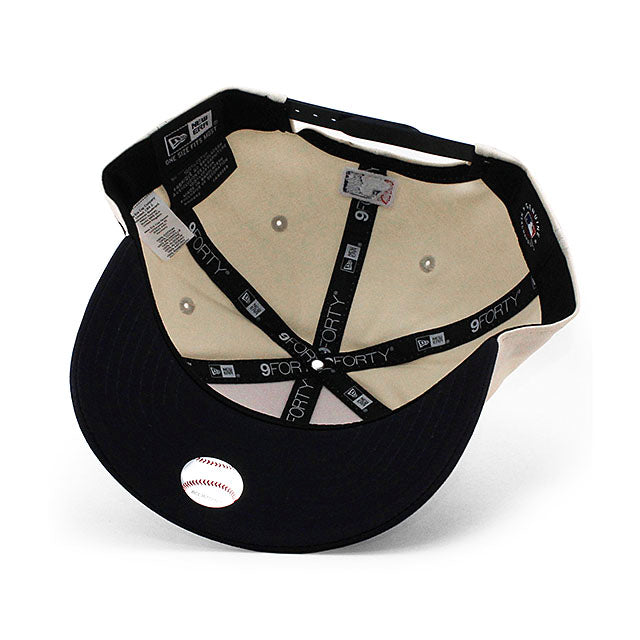 ニューエラ 9FORTY M-CROWN ニューヨーク ヤンキース MLB SNAPBACK CAP CREAM