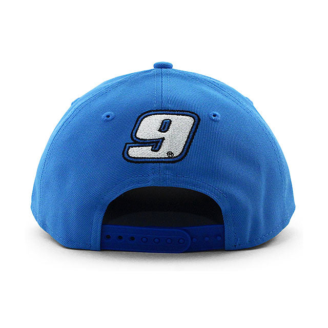 ニューエラ 9FORTY M-CROWN ナスカー チェイス エリオット AMAZON PRIME SNAPBACK CAP LT BLUE