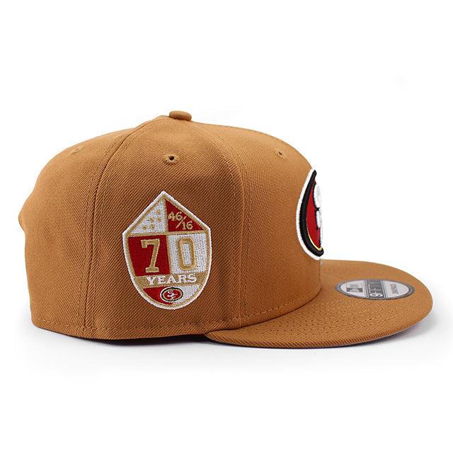 ニューエラ 9FIFTY スナップバック サンフランシスコ 49ERS 70 ANNIVERSARY SNAPBACK CAP LIGHT BRONZE