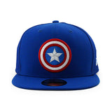 ニューエラ メッシュキャップ 9FIFTY マーベルコミックス キャプテン アメリカ TRUKER MESH SNAPBACK CAP BLUE