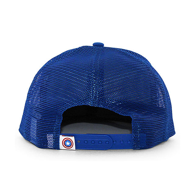 ニューエラ メッシュキャップ 9FIFTY マーベルコミックス キャプテン アメリカ TRUKER MESH SNAPBACK CAP BLUE