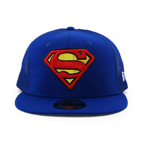 ニューエラ メッシュキャップ 9FIFTY DC コミックス スーパーマン TRUKER MESH SNAPBACK CAP BLUE