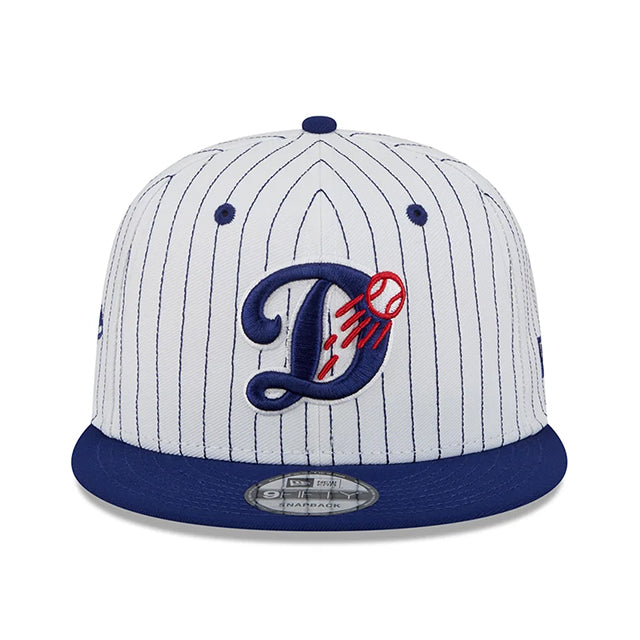 ニューエラ キャップ 9FIFTY スナップバック ロサンゼルス ドジャース MLB DECEPTOR SNAPBACK CAP PINSTRIPE WHITE-DARK ROYAL