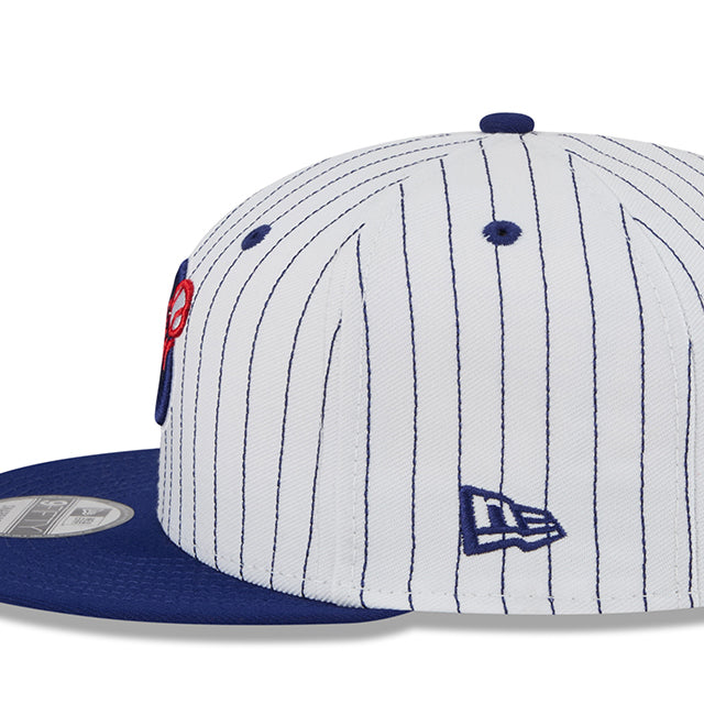 ニューエラ キャップ 9FIFTY スナップバック ロサンゼルス ドジャース MLB DECEPTOR SNAPBACK CAP PINSTRIPE WHITE-DARK ROYAL