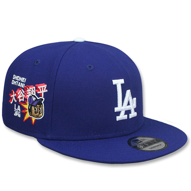 大谷翔平モデル ニューエラ キャップ 9FIFTY ロサンゼルス ドジャース MLB SHOHEI OHTANI SIDE ANIME SNAPBACK CAP ROYAL BLUE