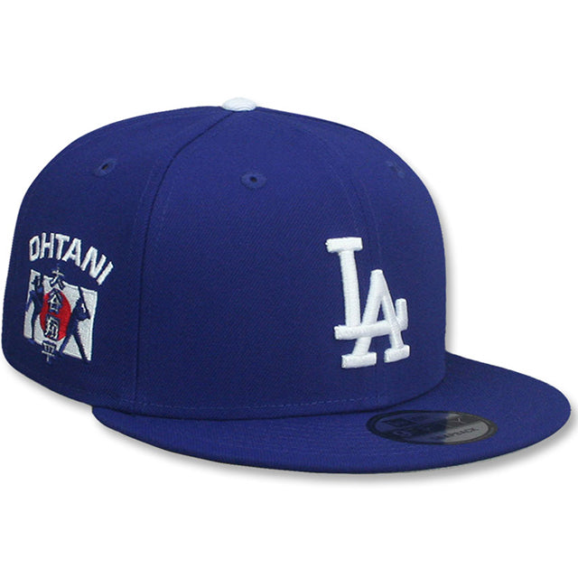大谷翔平モデル ニューエラ キャップ 9FIFTY ロサンゼルス ドジャース MLB SHOHEI OHTANI SIDE FLAG SNAPBACK CAP ROYAL BLUE