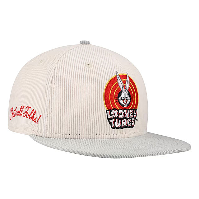 ニューエラ 海外取寄 キャップ 9FIFTY ルーニー テューンズ バッグス バニー CORDUROY SNAPBACK CAP CREAM