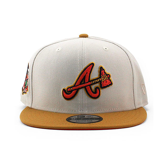 ニューエラ キャップ 9FIFTY アトランタ ブレーブス MLB 2017 INAUGURAL SEASON PINK BOTTOM SNAPBACK CAP STONE