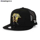ニューエラ メッシュキャップ 9FIFTY スポンジボブ スクエアパンツ TRUKER MESH SNAPBACK CAP BLACK
