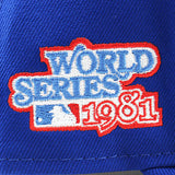 ニューエラ キャップ 9FIFTY ロサンゼルス ドジャース MLB 1981 WORLD SERIES GREEN BOTTOM A-FRAME SNAPBACK CAP BLUE