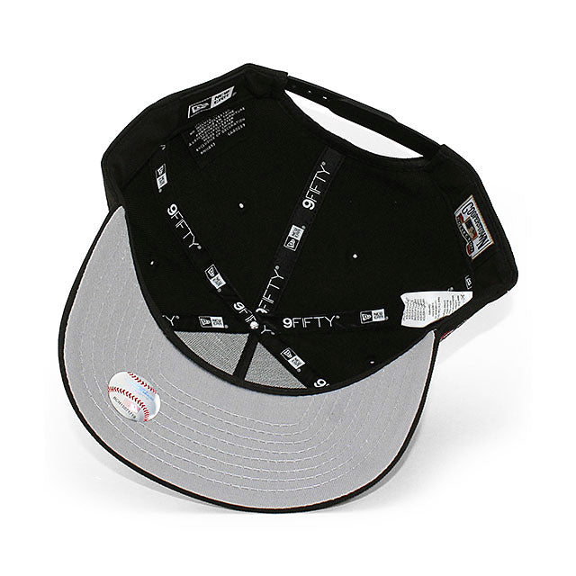 ニューエラ キャップ 9FIFTY シカゴ カブス MLB CLARK LOGO GREY BOTTOM A-FRAME SNAPBACK CAP BLACK