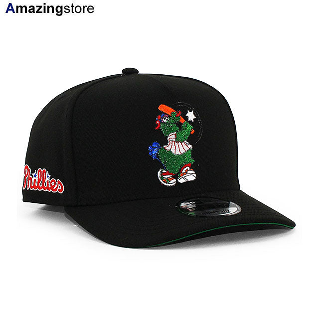 ニューエラ キャップ 9FIFTY フィラデルフィア フィリーズ MLB MASCOT GREEN BOTTOM A-FRAME SNAPBACK CAP BLACK