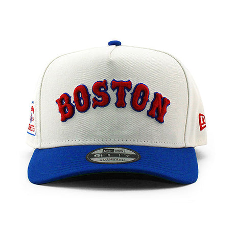 ニューエラ キャップ 9FIFTY ボストン レッドソックス MLB GREEN BOTTOM A-FRAME SNAPBACK CAP CREAM