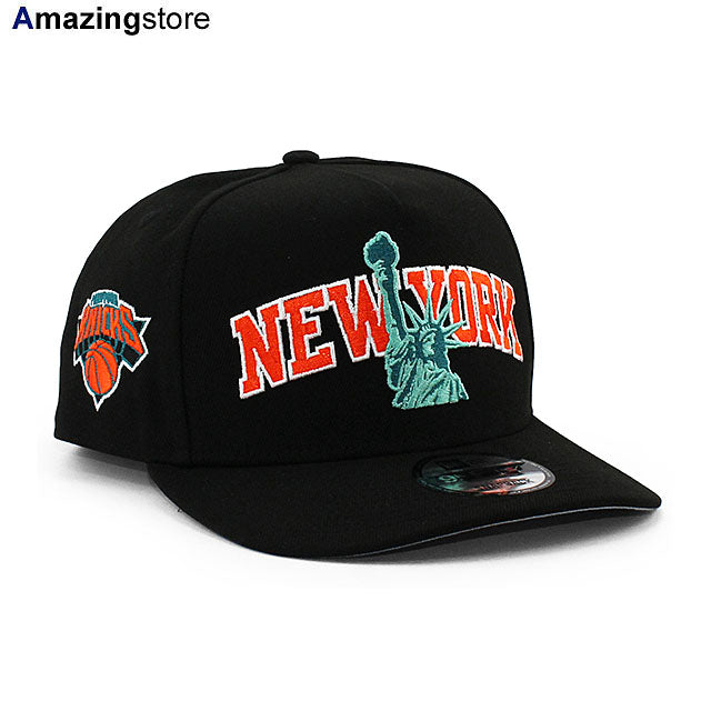 ニューエラ キャップ 9FIFTY ニューヨーク ニック NBA STATUE OF LIBERTY A-FRAME SNAPBACK BLACK