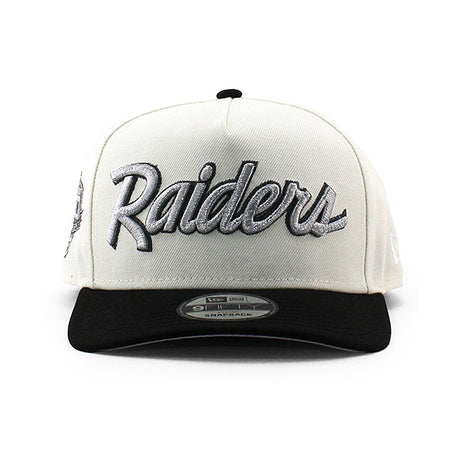ニューエラ キャップ 9FIFTY ラスベガス レイダース NFL 50TH GREY BOTTOM A-FRAME SNAPBACK CAP CREAM