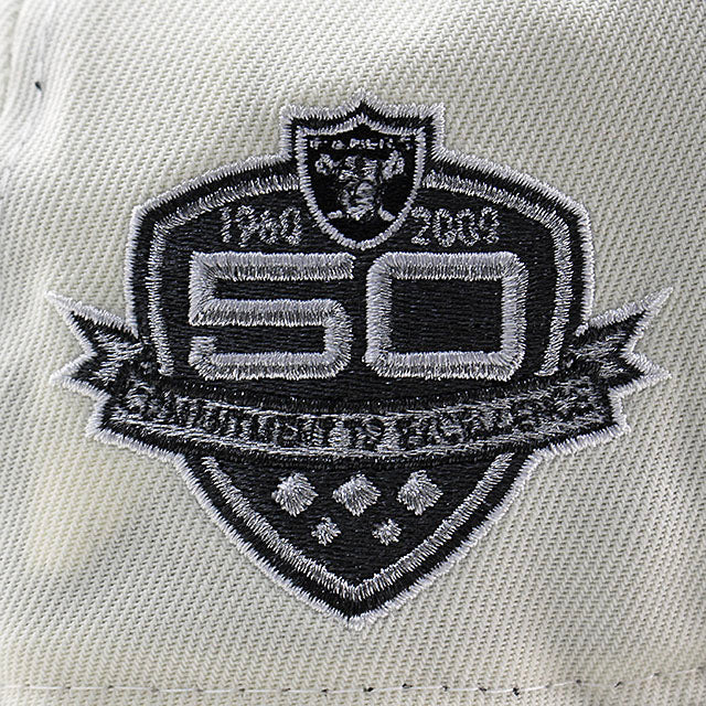 ニューエラ キャップ 9FIFTY ラスベガス レイダース NFL 50TH GREY BOTTOM A-FRAME SNAPBACK CAP CREAM