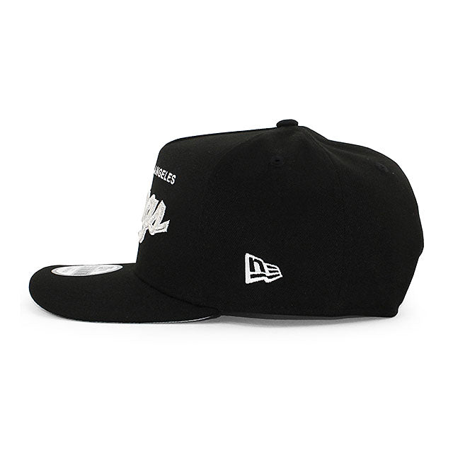 ニューエラ キャップ 9FIFTY ロサンゼルス キングス NHL SCRIPT A-FRAME SNAPBACK CAP BLACK