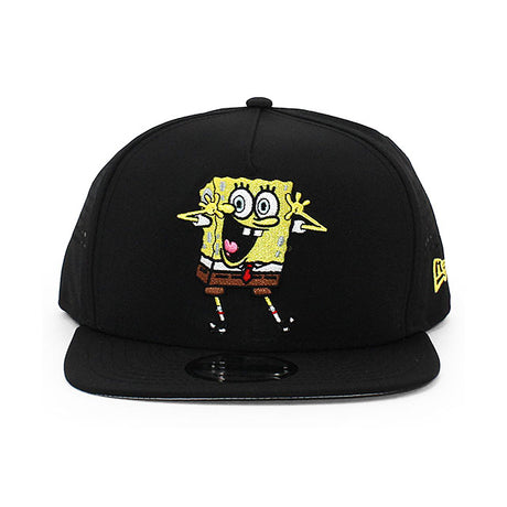 ニューエラ キャップ 9FIFTY スポンジボブ スクエアパンツ VENTED A-FRAME CAP BLACK