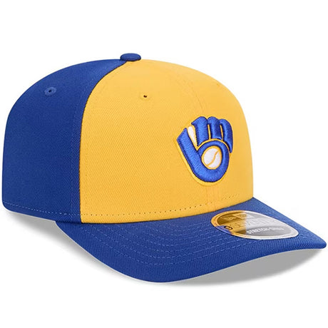 ニューエラ キャップ 9SEVENTY ストレッチ スナップバック ミルウォーキー ブルワーズ MLB STRETCH SNAPBACK CAP ROYAL BLUE GOLD