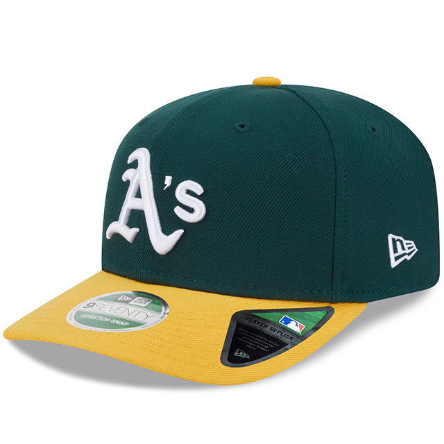 ニューエラ キャップ 9SEVENTY ストレッチ スナップバック オークランド アスレチックス MLB STRETCH SNAPBACK CAP GREEN GOLD