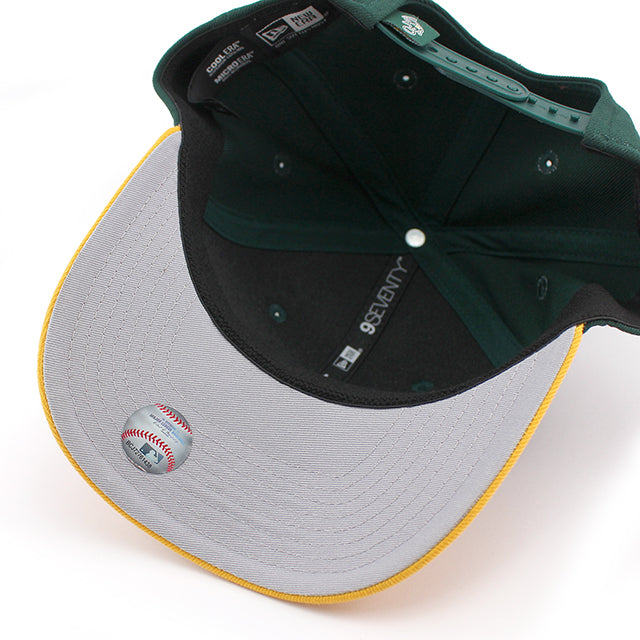 ニューエラ キャップ 9SEVENTY ストレッチ スナップバック オークランド アスレチックス MLB STRETCH SNAPBACK CAP GREEN GOLD