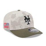 ニューエラ キャップ 9SEVENTY ニューヨーク メッツ 2025 MLB ARMED FORCES STRETCH MESH SNAPBACK CAP LT BEIGE