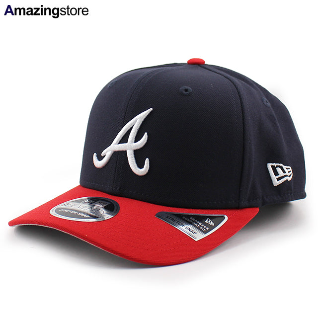 ニューエラ キャップ 9SEVENTY ストレッチ スナップバック アトランタ ブレーブス MLB STRETCH SNAPBACK CAP NAVY-RED