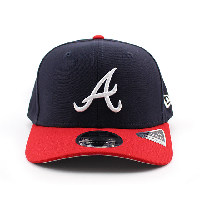 ニューエラ キャップ 9SEVENTY ストレッチ スナップバック アトランタ ブレーブス MLB STRETCH SNAPBACK CAP NAVY-RED