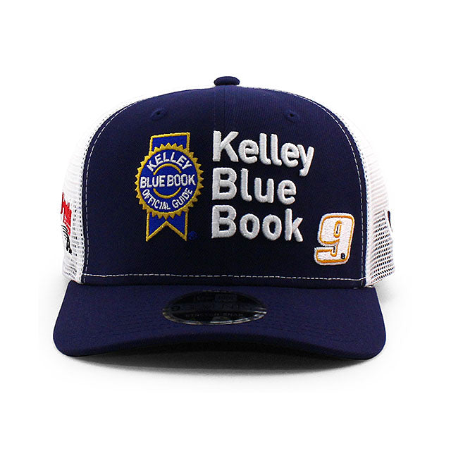 ニューエラ キャップ 9SEVENTY ナスカー チェイス エリオット KELLEY BLUE BOOK STRETCH MESH SNAPBACK CAP NAVY