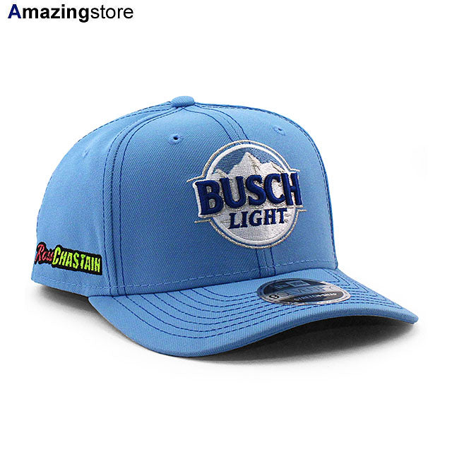 ニューエラ キャップ 9SEVENTY ナスカー ロス チャステイン BUSCH LIGHT STRETCH MESH SNAPBACK CAP LT BLUE