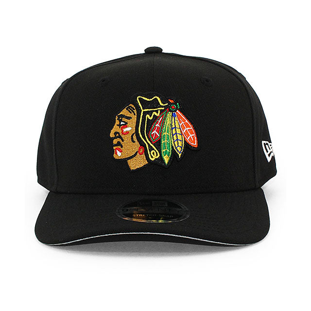 ニューエラ キャップ 9SEVENTY シカゴ ブラックホークス NHL STRETCH SNAPBACK CAP BLACK