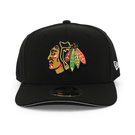 ニューエラ キャップ 9SEVENTY シカゴ ブラックホークス NHL STRETCH SNAPBACK CAP BLACK