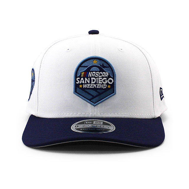 ニューエラ キャップ 9SEVENTY ナスカー サンディエゴ ウィークエンド RACE THE BASE STRETCH SNAPBACK CAP WHITE