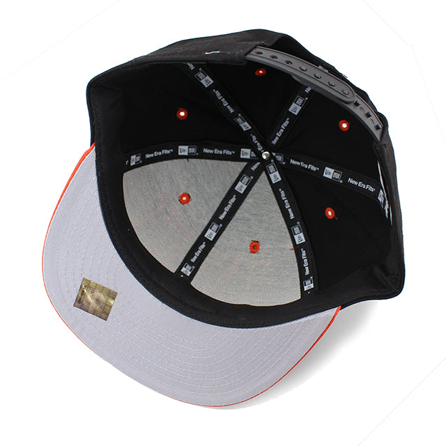 ニューエラ キャップ 9FIFTY スナップバック ニューヨーク ニックス NBA HWC STEP-ABOVE SNAPBACK CAP BLACK ORANGE