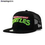 ニューエラ メッシュキャップ 9FIFTY ティーンエイジ ミュータント ニンジャ タートルズ WORDMARK MESH SNAPBACK CAP BLACK